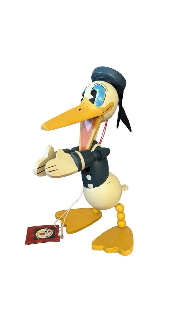 Disney Donald Duck Wooden Marionette/Ornament Vintage